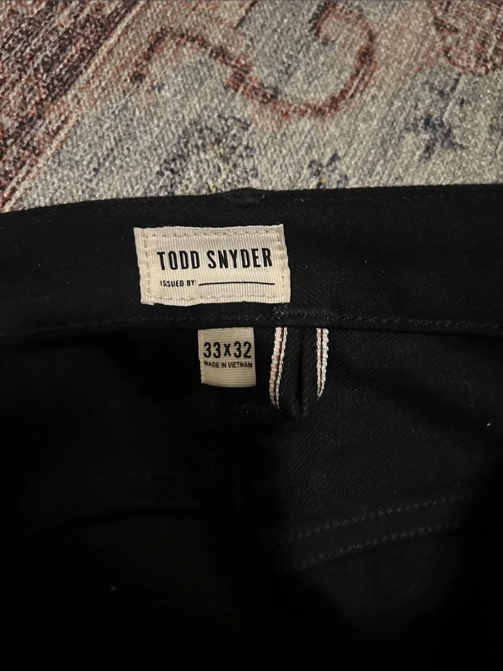 Pleated Selvedge Relaxed Fit Denim